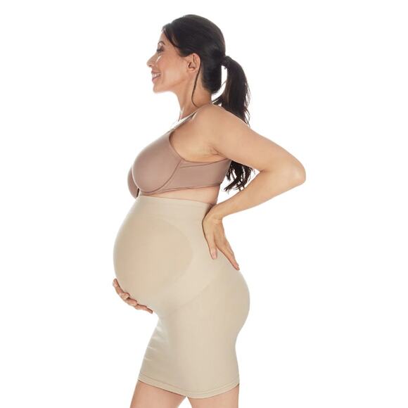 MeMoi Slim Me Size Small Women's High-Waist Nylon Maternity Slip Nude NEW Sealed - Picture 12 of 12